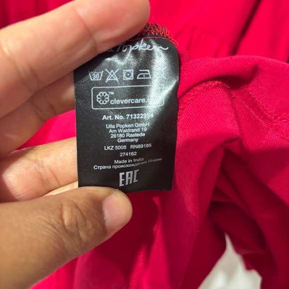 Ulla Popken Red Long Sleeve Babydoll Tunic Top Plus Size 32/34 NWT - Picture 5 of 7